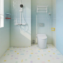 French-Style Bathroom Tiles Dopamine Small Floral Tiles Bathroom Mosaic Kitchen Concave-Convex Non-Slip Floor Tiles
