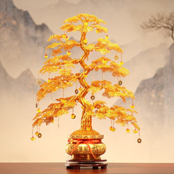 Money Tree Handmade Woven Fortune Tree Craftwork Home Decoration Housewarming Gift Opening Gift Wealth-Attracting Ornament