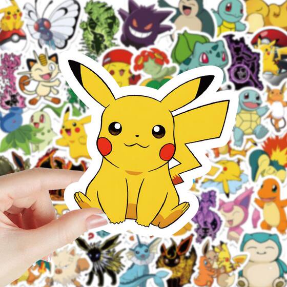 
200 Pokémon stickers Pikachu Pokémon stickers peripheral DIY handbook material mobile phone case laptop tablet ipad decoration waterproof stickers