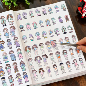 
Clothing dressing stickers, book bubble stickers, repeated pasting, design enlightenment toys for girls aged 3 to 6 years old