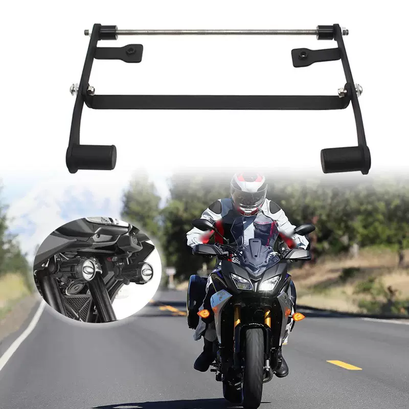 适用雅马哈Tracer900GT鸟嘴改装射灯支架加装前照灯辅助雾灯支架