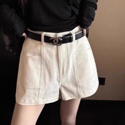 White High-Waisted Denim Shorts for Women, Summer Thin Style, Plus Size, Loose Fit, Slimming, Casual, Versatile A-Line Wide-Leg Hot Pants
