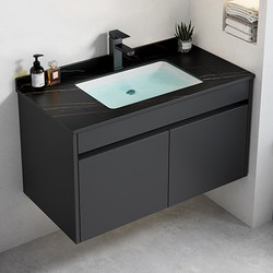 New Space Aluminum Wall-Mounted Bathroom Washbasin Cabinet Combination Integrated Ceramic Household Washbasin Washbasin
