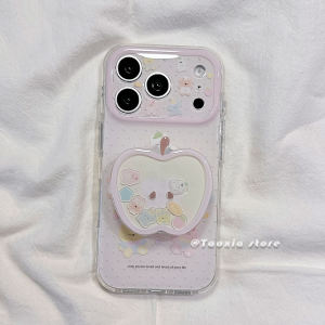 
ins girl heart polka dot small animal suitable for Apple 17 mobile phone case iphone17promax protective cover 16Pro silicone 15 high-end new all-inclusive anti-fall with bracket women's double-layer soft
