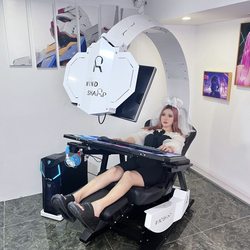 Fengrui Computer Cockpit Luxury All-In-One Stereo Gaming Desk and Chair, Lazy Gaming Space Capsule Gaming Chair, High-End