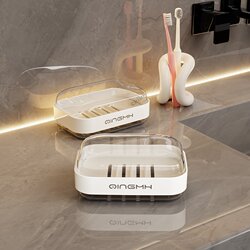 Soap Box with Lid, Household Luxury High-Value Soap Holder, Student Dormitory Travel Portable Bathroom Laundry Soap Box