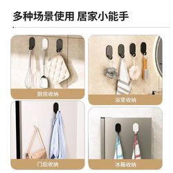 Hook strong adhesive D glue-free punch-free kitchen bathroom door behind the wall traceless sticky hook load-bearing stainless steel hook
