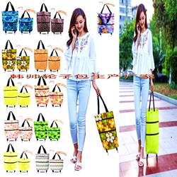 Portable Shopping Wheeled Bag, Trolley Bag, Retractable Roller Bag, Supermarket Shopping Bag, Grocery Cart, Foldable and Carryable Bag