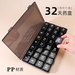 Portable Pill Box for One Month, 31 Days Pill Box, Detachable Travel Pill Box