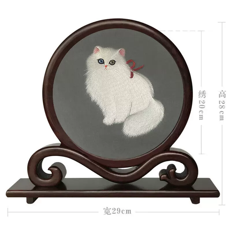 子女居蘇繡雙面三異繡蘇州手工刺繡擺件蘇繡雙面繡