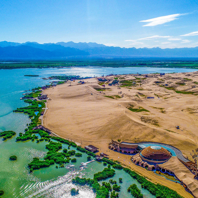 银川出发沙湖+水洞沟一日游+上门接送+含门票+纯玩舒适包车小团