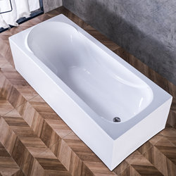 Small Apartment Installation-Free Skirt Bathtub One-Piece Acrylic Adult Bathtub Independent Home Factory Direct Sale