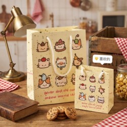 Large Collection of Gift Bags, High-Quality and Cute Kraft Paper Bags for Friends and Besties, Birthday Gift Bags with Cartoon Designs for Friends