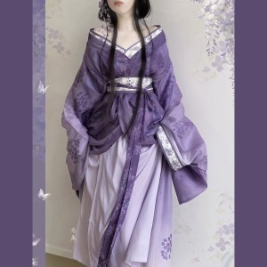 
Original Hanfu female [Yao and Xi] waist-length restored Warring States robe with tail style ancient costume suit spring style
