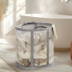 Dirty Clothes Storage Basket for Home Bathroom, Wall-Mounted Dirty Clothes Hamper, Large Capacity Foldable Laundry Basket