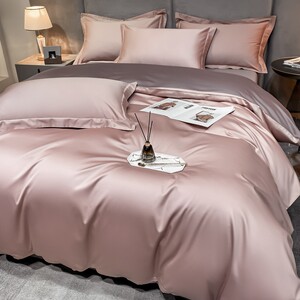 
Class A 200 long velvet cotton four-piece set light luxury pure cotton sheets and bed covers, all cotton quilt covers, solid color naked bedding