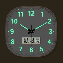 Creative Square Quartz Clock, Luminous Wall Clock, Bedroom Stylish Clock, Living Room Home Simple Wall Clock, Light Luxury Modern