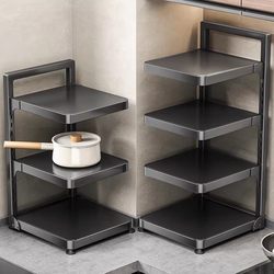 Youqin Kitchen Storage Rack, Pot Storage Rack, Cabinet Layered Rack, Multi-Functional Adjustable Household Multi-Layer Pot Rack