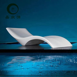 Fiberglass Hotel Pool Lounge Chair, Outdoor Seat, Beach Chair, Indoor Patio Leisure Chair, Waterproof Lounge Chair