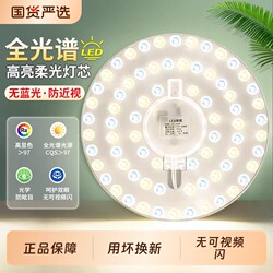 Full Spectrum Ceiling Light Led Lamp Beads Replacement Core Magnetic Light Panel Eye Protection Three-Color Living Room Light Strip Energy-Saving Lamp