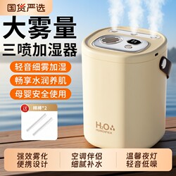 Humidifier for Home Use in Bedroom, Silent with Large Mist Output, 2025 New Model, Small USB Rechargeable, Portable Mini Air Purifier for Office Desktop, Suitable for Pregnant Women and Infants, Dual-Use for Car Hydration and Night Light