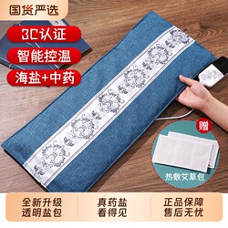 Electric Heating Salt Bag, Sea Salt Electric Heating Therapy Bag, Coarse Salt Hot Compress Pack, Moxibustion Mugwort Shoulder, Neck, and Back Salt Pack