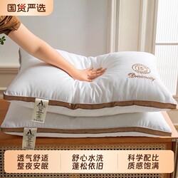 Five-Star Hotel Pillow Core for Single Use, Home Use, a Pair with Pillowcases, Adult Neck Support, Sleep Aid, Dormitory Whole Head Pillow