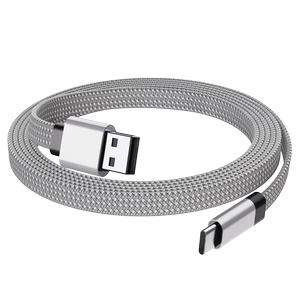 Magtame magnetic data cable woven wire flat line is easy to store and does not wrap it.
