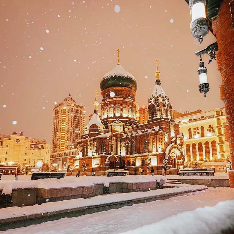 8人拼小团 东北雾凇驯鹿园长白山延吉图们哈尔滨冰雪大世界5天4晚