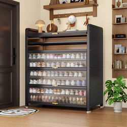 Steel Shoe Cabinet with Large Capacity, Moisture-Proof and Dust-Proof, Floor-Standing Storage Cabinet for Entryway, New Carbon Steel Shoe Rack for Home Entrance