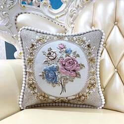 European Style Sofa Pillow Cushion Cover Luxury Living Room Scandinavian Pillow Bedside Backrest Large Waist Cushion Removable and Washable