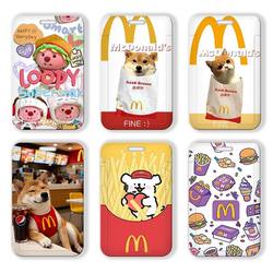 Mcdonald's Campus Student Meal Card Bus Card Id Card Protector Retractable Neck Card Holder High Aesthetic Value Ins