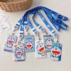 Student Cartoon Retractable Long Lanyard Neck Strap Campus Card Holder, Cute Children's Meal Card, Bus Work Card Holder, Toddler Pick-Up Card
