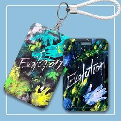 Nicholas Tse Evolution Graffiti Card Holder Student Campus Card Holder Retractable Neck Card Holder High Aesthetic Value Ins