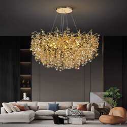 French villa crystal chandelier hotel creative branch restaurant lamp light luxury living room hall crystal lamp