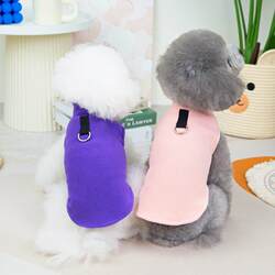 2022 pet clothing Nordic style traction fleece simple casual warm autumn and winter dog clothes