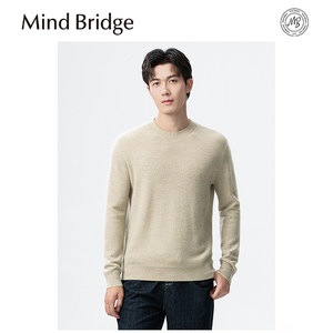 
Mind Bridge cardigan men's autumn and winter new round neck loose sweater warm knitted cashmere base shirt
