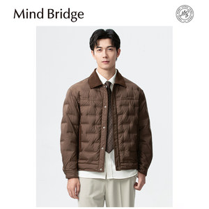 
Mind Bridge Down Jacket Autumn Lightweight Warm Men's Jacket 2025 New Lapel Short Jacket Trendy