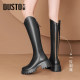 Dadong thick-soled knight boots for women 2025 new hot autumn and winter boots black but knee long boots high boots
