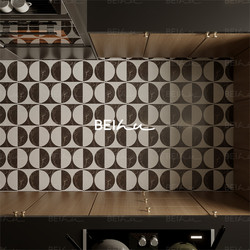 New 200 Specifications Brown Stone Pattern European Style Small Flower Brick Kitchen and Bathroom Sun Hotel B&B Coffee Shop Chain