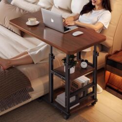 Simple Bed Table, Adjustable Height Desk, Multifunctional Height-Adjustable Bedside Table, Laptop Stand, Bed Study Table, Office Gadget, Writing Board, Movable Reading Table
