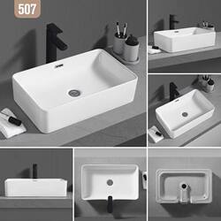 Countertop Basin Wash Basin Single Basin Balcony Countertop Wash Basin Bathroom Small Size Ceramic Wash Basin Hotel Home Use