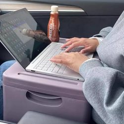 Anti-Spill Car Table, Portable In-Car Folding Dining Table, Easy to Store, Front and Rear Passenger Seats, Eating and Work Station