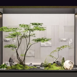 High-End Artificial Maple Tree, Horsewood, Indoor Fake Tree, Green Plant Landscaping Decoration, Large Banyan Tree, Simple Window Display Plant