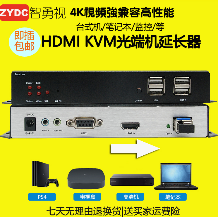 HDMI KVM  Ʈù  Ȯ 4K  (USB Ű  콺 ) HDMI -  Ʈù 10KM -