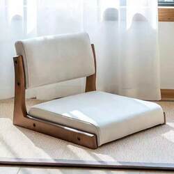 Bed Chair, Tatami Seat, Japanese-Style Backrest Stool, Solid Wood Bay Window Bed Chair, Japanese-Style Chair Without Legs