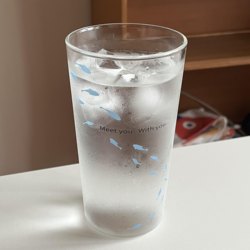 ins Simple Transparent Fish Cup Creative High-Quality Large-Capacity Milk Coffee Glass Cup for Home Drinking