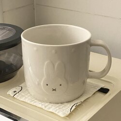 Rabbit-Themed Mug for Girls, Stylish and Cute, Large Capacity Ceramic Cup for Home Use, Suitable for Milk and Water, Also for Boys