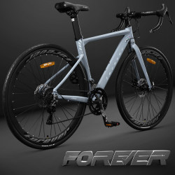 Permanent Aluminum Alloy 700C Wind-Breaking Road Bike, Racing-Grade, Integrated Hand-Shifter, Ultra-Light, Curved Frame, Unisex Adult Bicycle