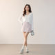 CLUB NEWS spring skirt lace spliced ​​sweet lace straps A-swing versatile slim skirt short skirt